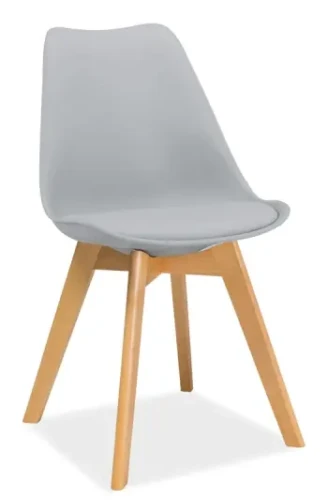 Krzesło Kris buk/jasny szary