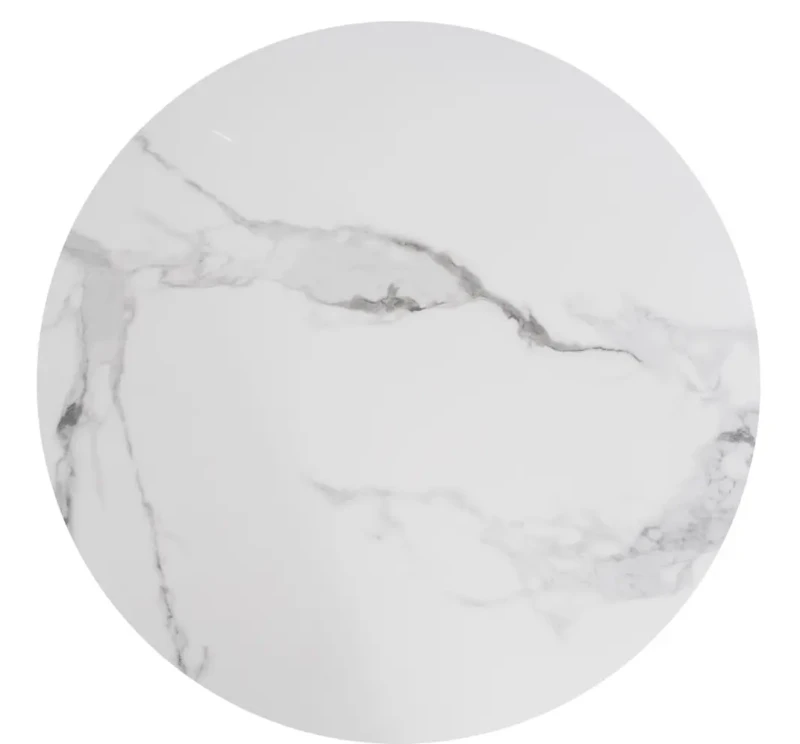 Stół Espero biały efekt marmuru/biały 90 cm