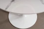 Stół Espero biały efekt marmuru/biały 90 cm