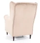 Fotel tapicerowany Baron Velvet ciemny beż Bluvel 40