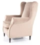 Fotel tapicerowany Baron Velvet ciemny beż Bluvel 40