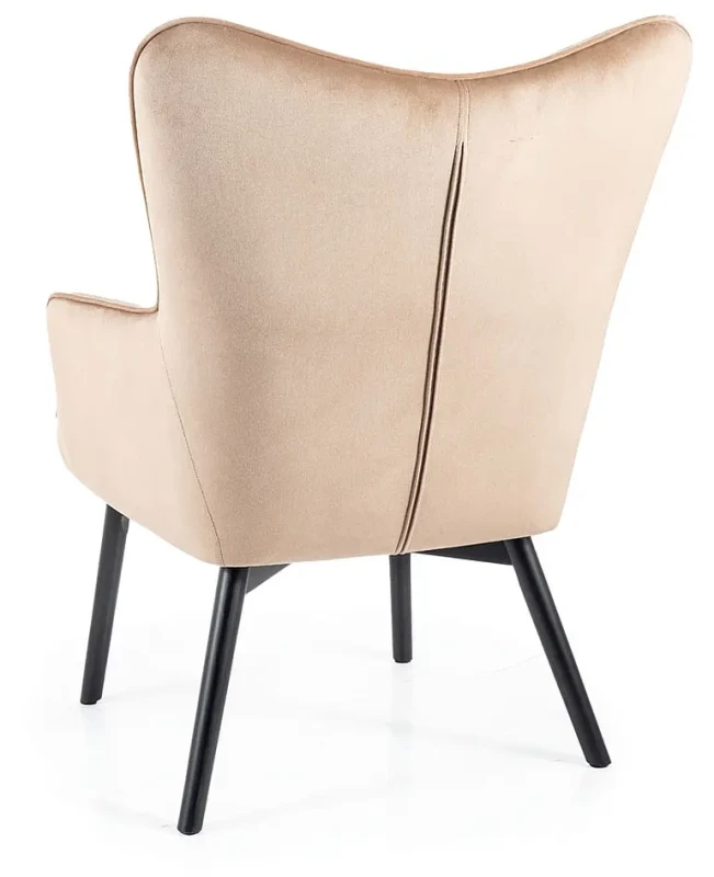 Fotel tapicerowany Carmen Velvet beżowy Bluvel 28