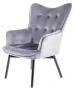 Fotel tapicerowany Carmen Velvet szary Bluvel 14