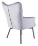 Fotel tapicerowany Carmen Velvet szary Bluvel 14