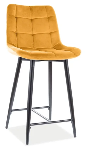 Półhoker tapicerowany Chic H-2 Velvet Bluvel 68 curry