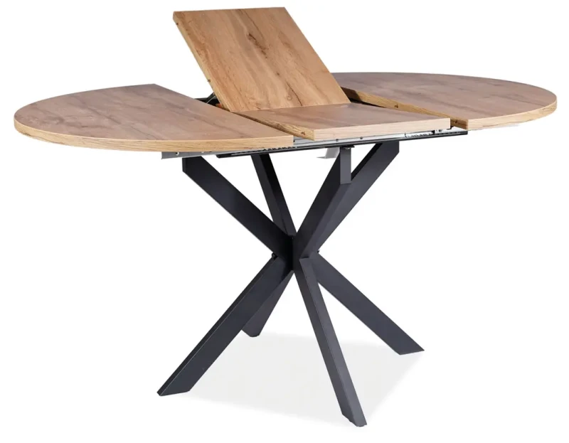 Stół rozkładany Gaston 100-135 cm dąb artisan/czarny