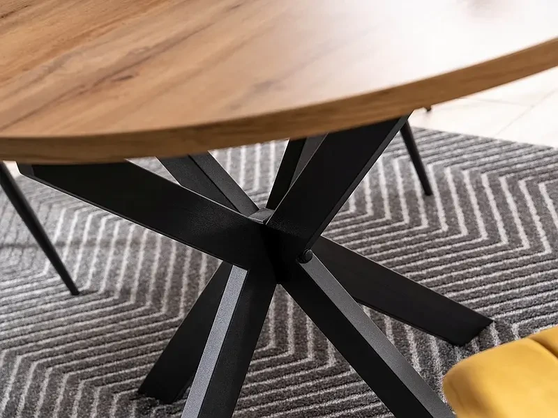 Stół rozkładany Gaston 100-135 cm dąb artisan/czarny