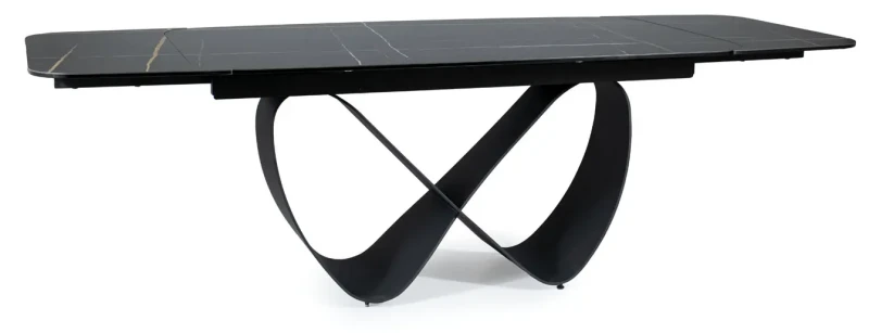 Stół rozkładany Infinity Ceramic 160-240 cm czarny azario black/czarny mat