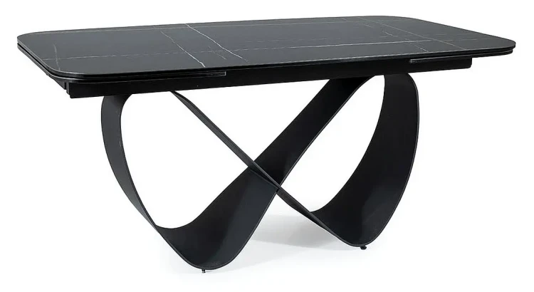 Stół rozkładany Infinity Ceramic 160-240 cm czarny azario black/czarny mat