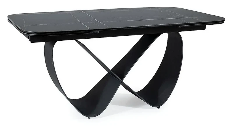 Stół rozkładany Infinity Ceramic 160-240 cm czarny azario black/czarny mat