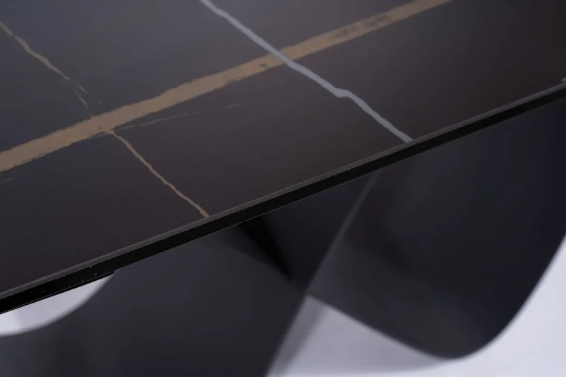 Stół rozkładany Infinity Ceramic 160-240 cm czarny azario black/czarny mat