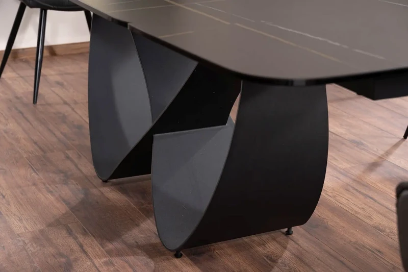 Stół rozkładany Infinity Ceramic 160-240 cm czarny azario black/czarny mat