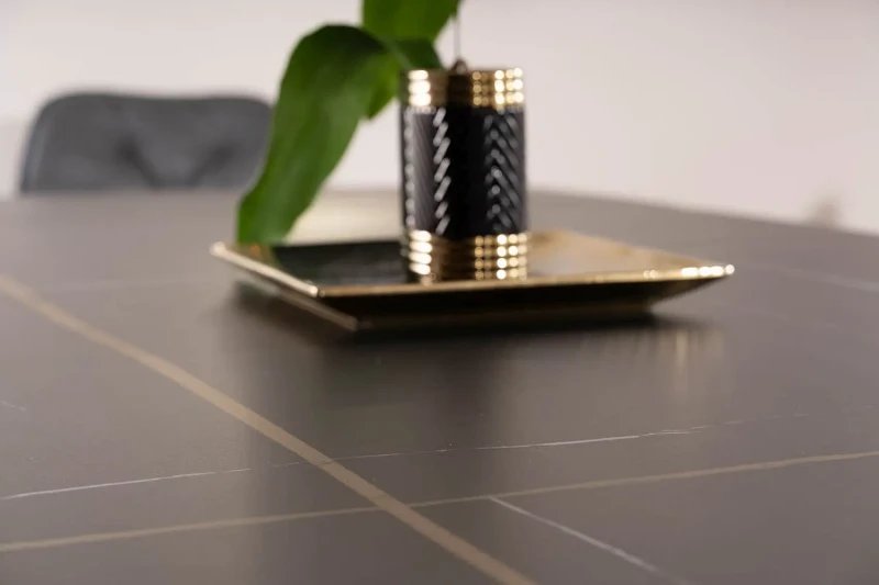 Stół rozkładany Infinity Ceramic 160-240 cm czarny azario black/czarny mat