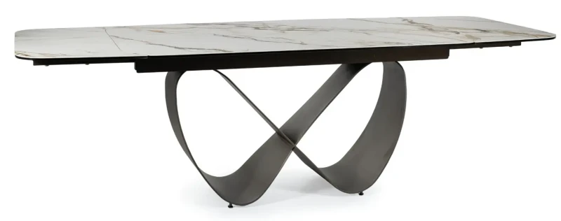 Stół rozkładany Infinity Ceramic 160-240 cm biały amber bianco/brązowy