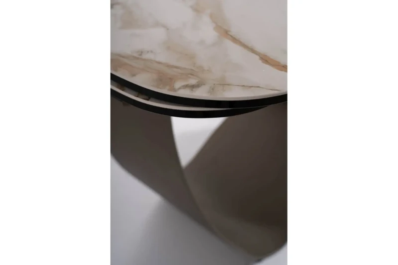 Stół rozkładany Infinity Ceramic 160-240 cm biały amber bianco/brązowy