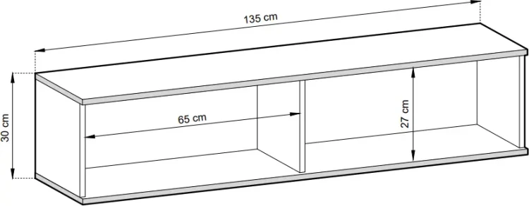 Szafka RTV Oro 135 cm lamele biały