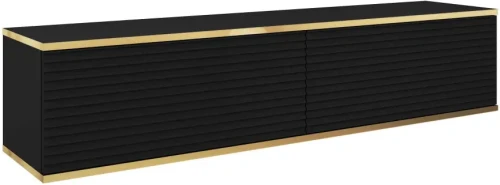 Szafka RTV Oro 135 cm lamele czarny
