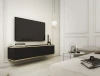Szafka RTV Oro 135 cm lamele czarny