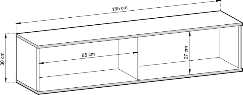Szafka RTV Oro 135 cm lamele czarny