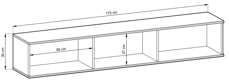 Szafka RTV Oro 175 cm czarny