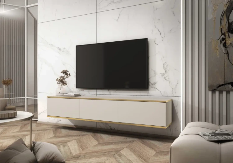 Szafka RTV Oro 175 cm beż piaskowy