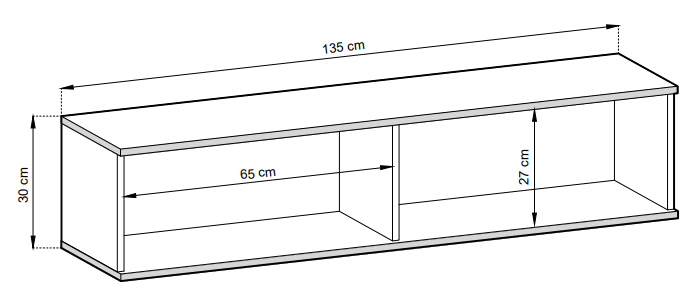 Szafka RTV Oro 135 cm czarny