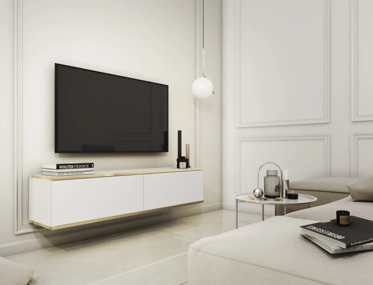 Szafka RTV Oro 135 cm biały