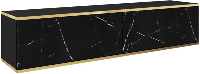 Szafka RTV Oro 135 cm marmur Royal Black