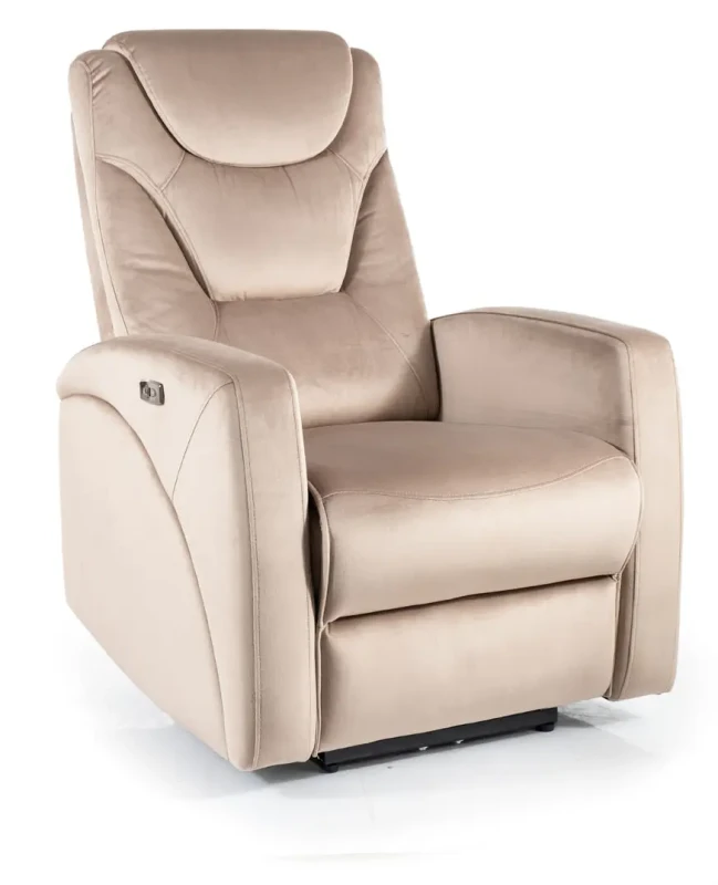 Fotel rozkładany Kronos Velvet ciemny beż Bluvel 40