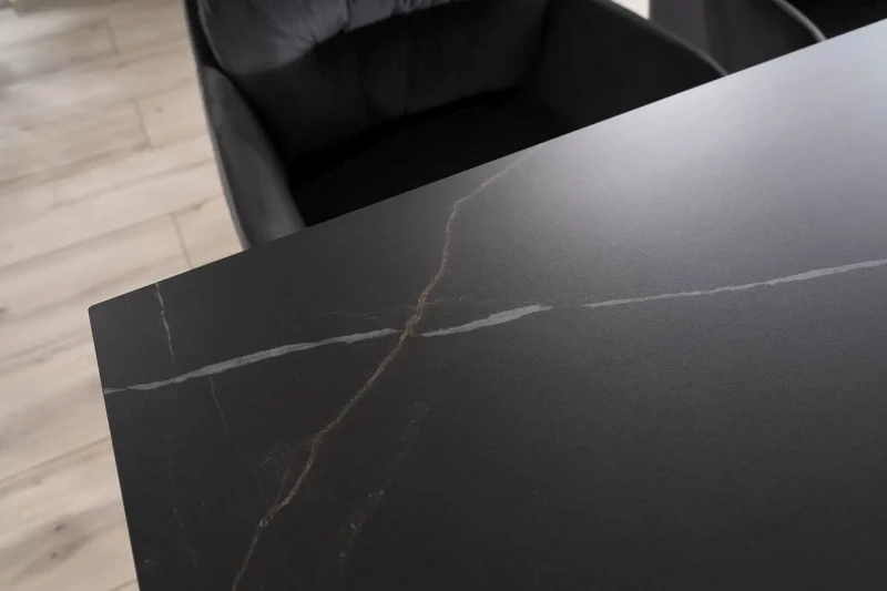 Stół rozkładany Salvadore Ceramic 160-240 cm czarny Sahara Noir/czarny mat