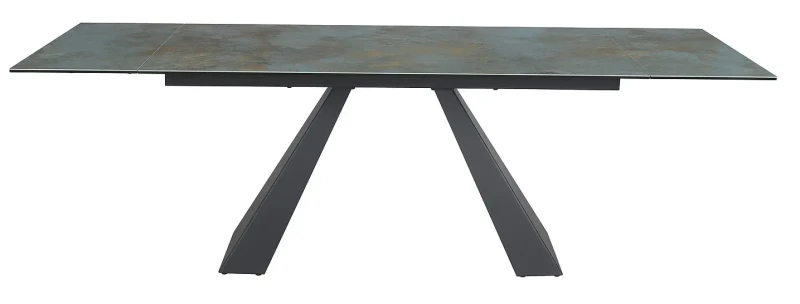 Stół rozkładany Salvadore Ceramic 160-240 cm turkus Ossido Verde/czarny mat