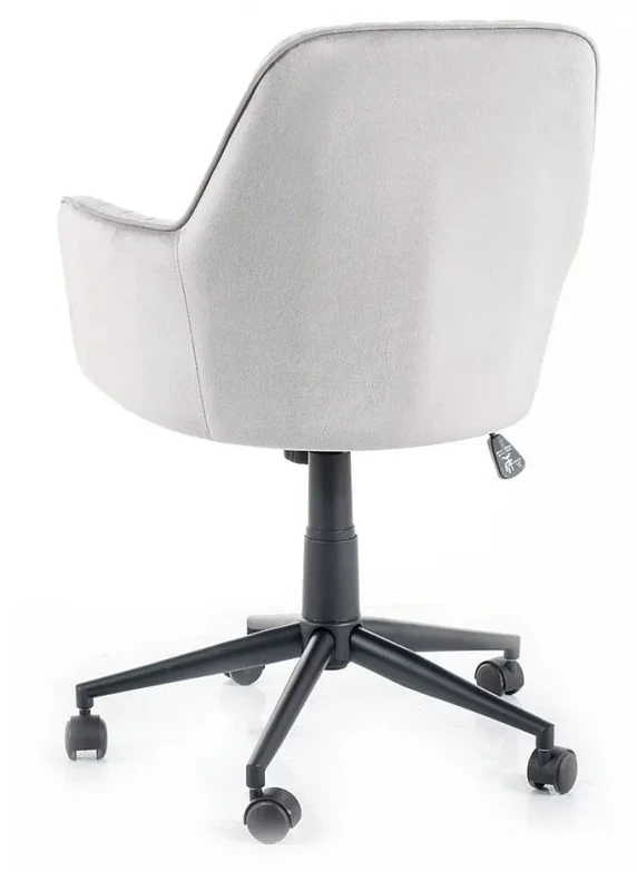 Fotel obrotowy Q-886 Velvet jasny szary Bluvel 03
