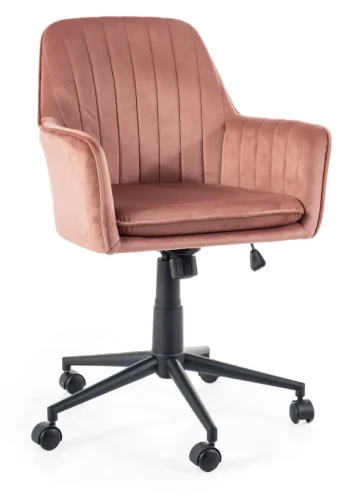 Fotel obrotowy Q-886 Velvet antyczny róż Bluvel 52