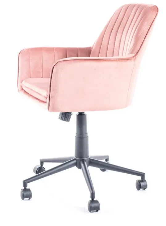 Fotel obrotowy Q-886 Velvet antyczny róż Bluvel 52