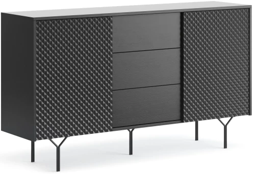 Komoda Raven II 144 cm czarny grafit