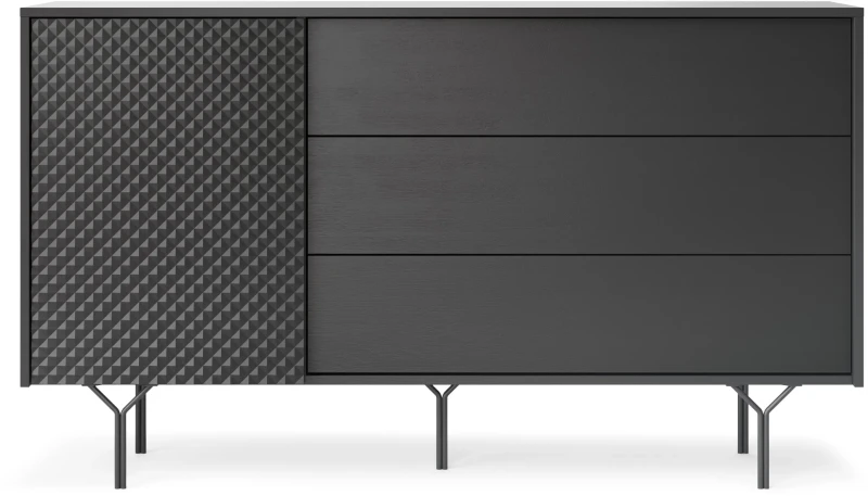 Komoda Raven III czarny grafit