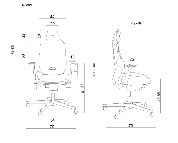 Fotel ergonomiczny do biurka Ronin biały/czarny