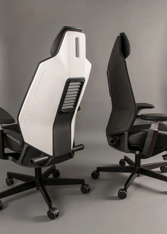 Fotel ergonomiczny do biurka Ronin biały/czarny