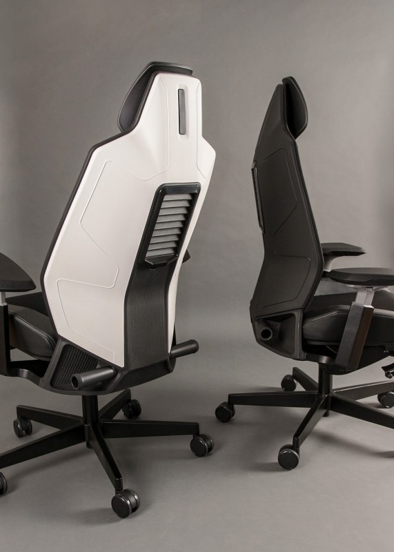 Fotel ergonomiczny do biurka Ronin biały/czarny