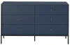 Komoda Mono 6 szuflad granat