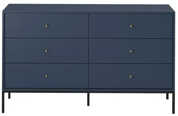 Komoda Mono 6 szuflad granat