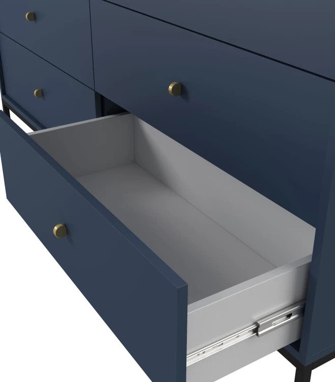 Komoda Mono 6 szuflad granat