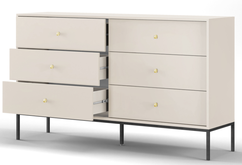 Komoda Mono beżowa z szufladami