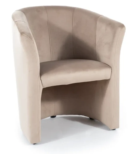 Fotel TM-1 Velvet ciemnobeżowy