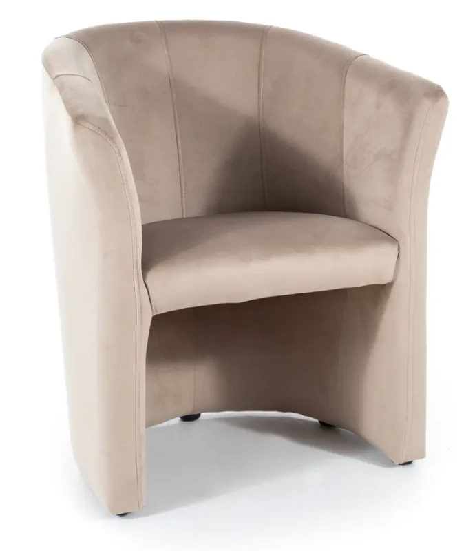 Fotel TM-1 Velvet ciemnobeżowy