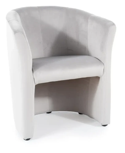 Fotel TM-1 Velvet jasnoszary