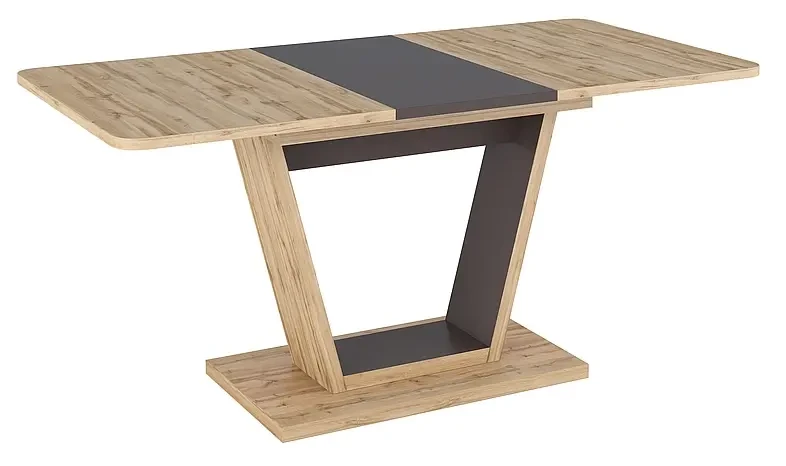 Stół rozkładany Nigel 120-160 cm dąb wotan/brąz