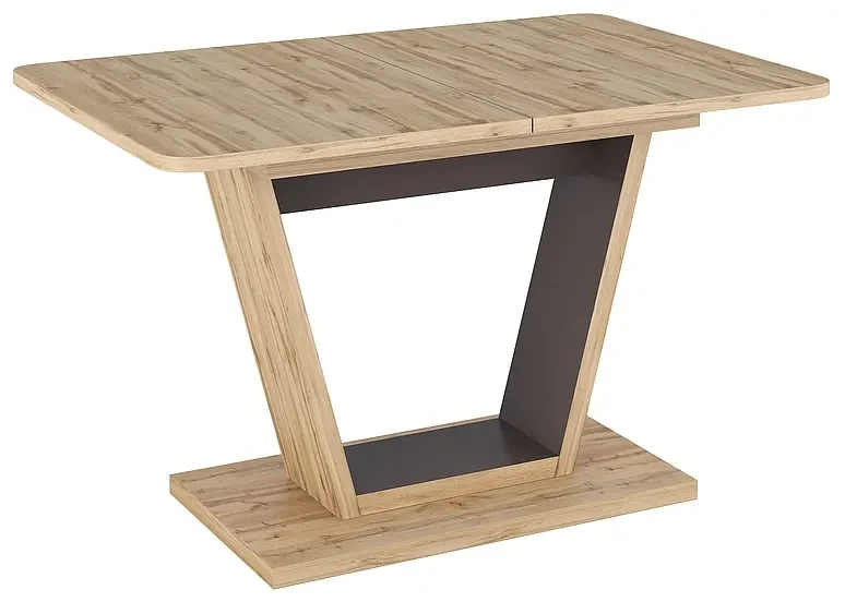 Stół rozkładany Nigel 120-160 cm dąb wotan/brąz