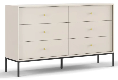 Komoda Mono 154 cm z szufladami beż piaskowy