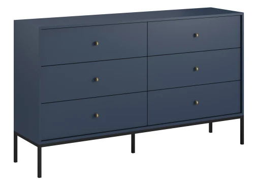 Komoda Mono 154 cm z szufladami granatowa